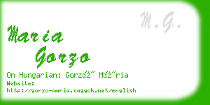 maria gorzo business card